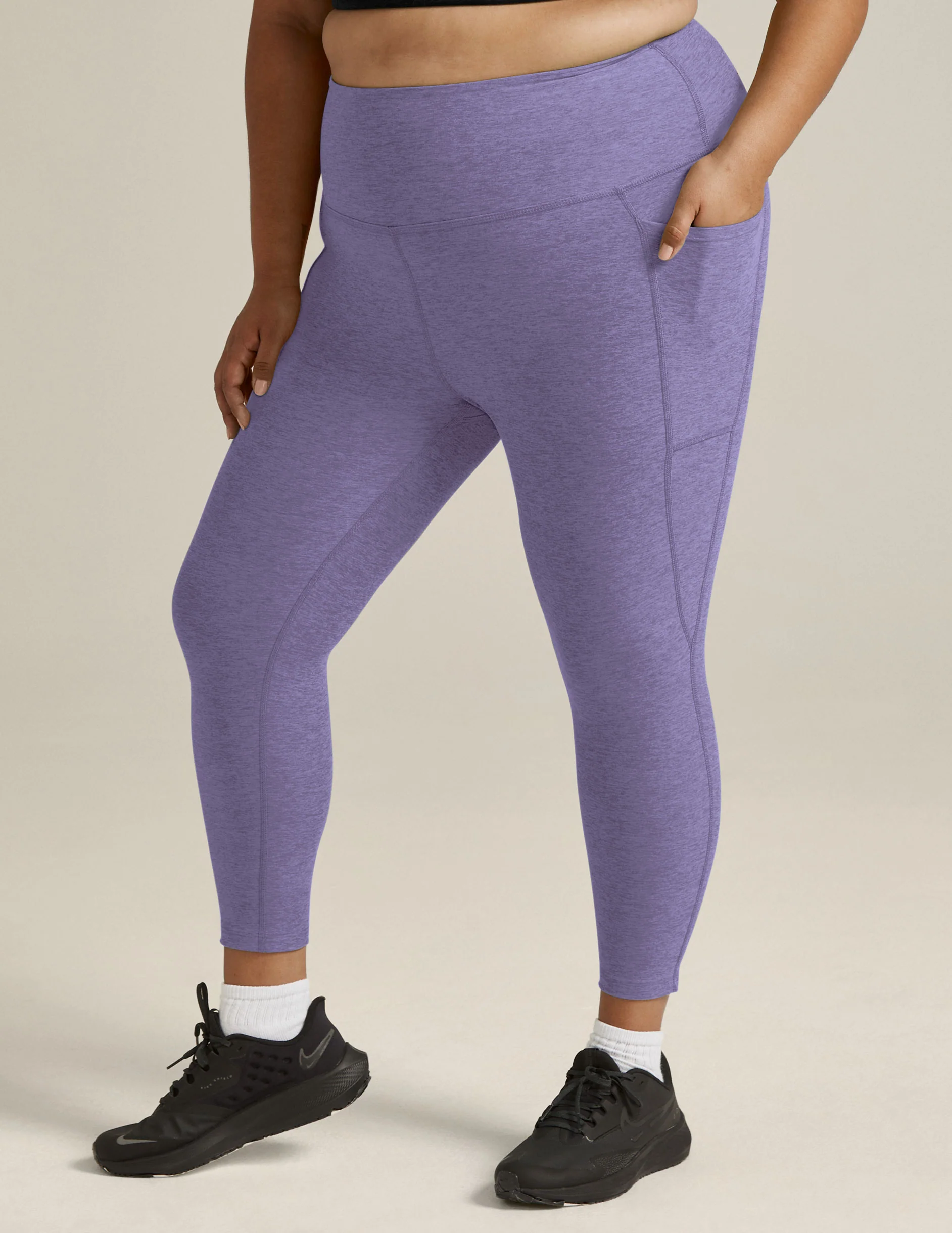 Spacedye Out Of Pocket High Waisted Midi Legging - Onhollan