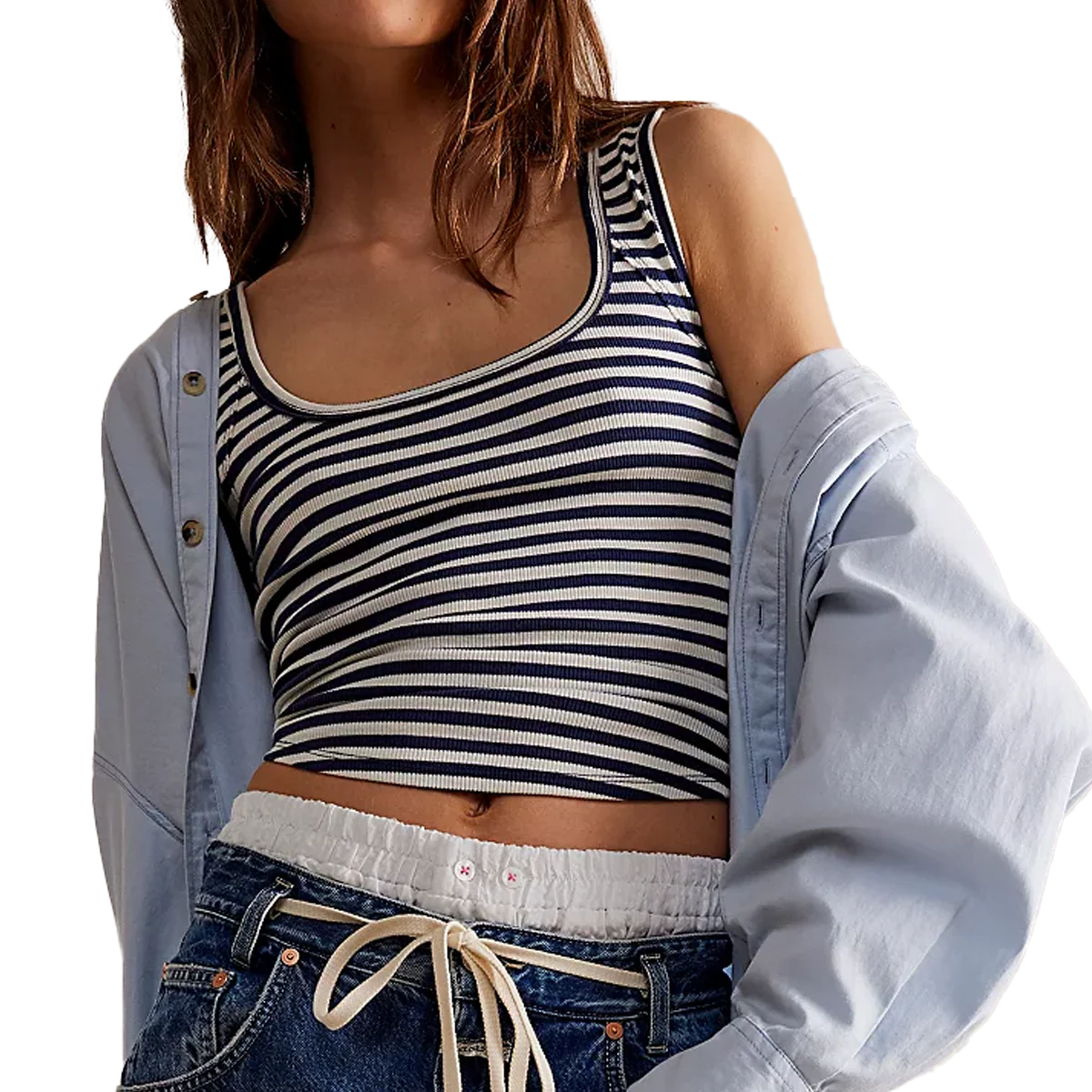 Women's Hummingbird Stripe Tank - Onhollan