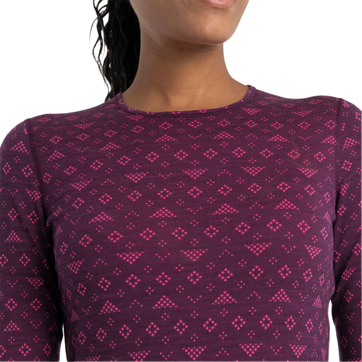 Women's Merino 200 Oasis LS Crewe First Snow - Onhollan