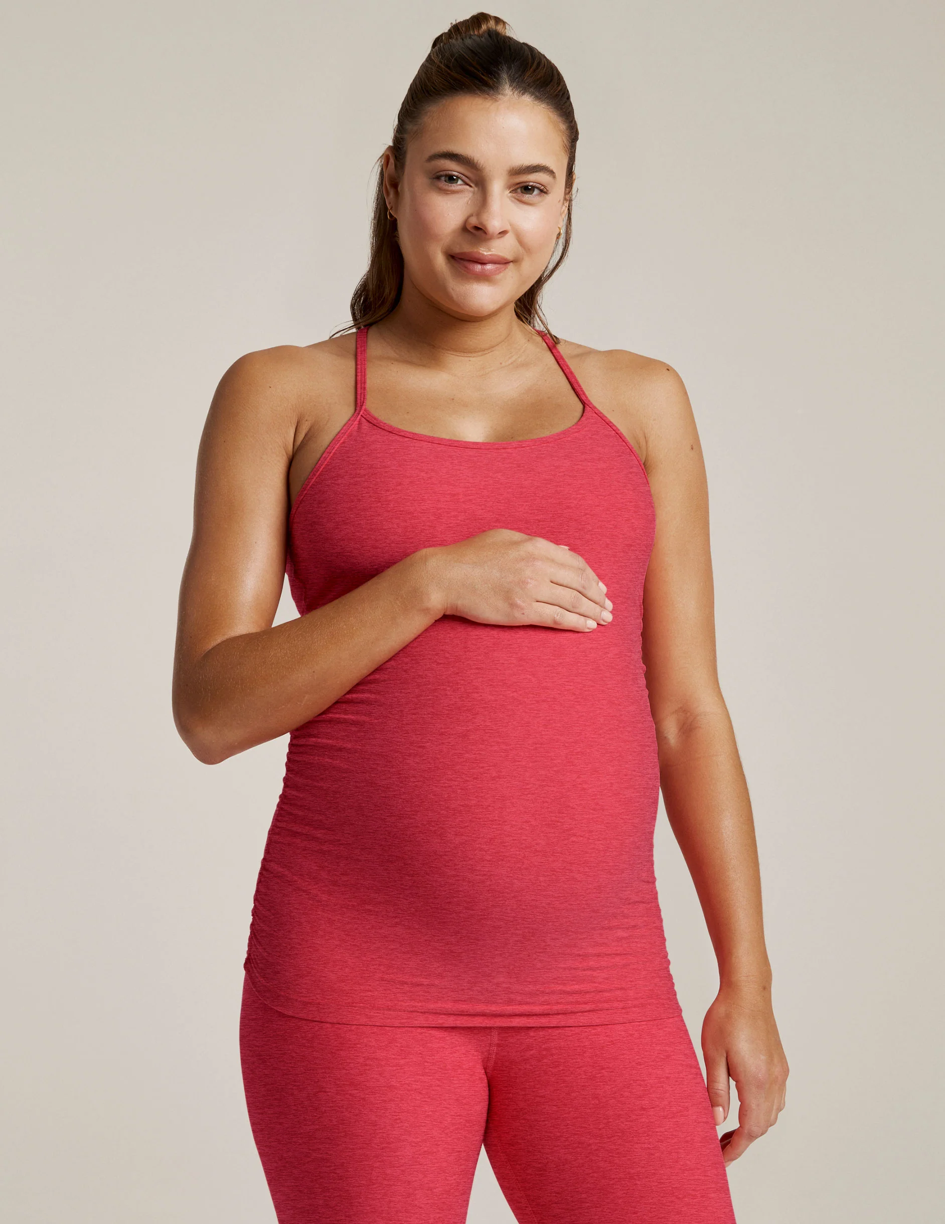 Spacedye Keep Your Cool Maternity Slim Racerback Tank - Onhollan