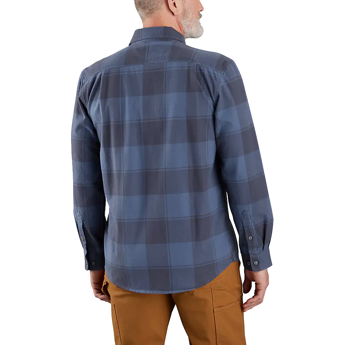 Men's Loose Fit Heavyweight Flannel Long-Sleeve Plaid Shirt - Onhollan
