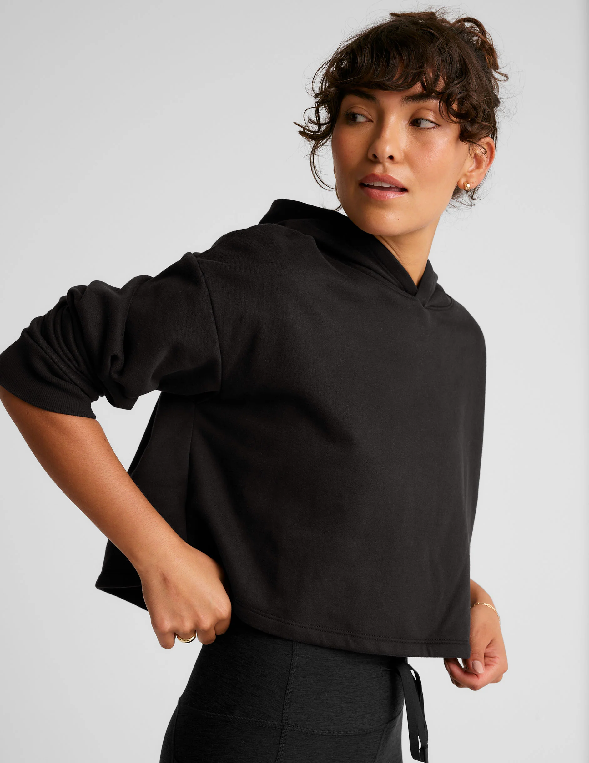 LuxeFleece Happiness Cropped Hoodie - Onhollan