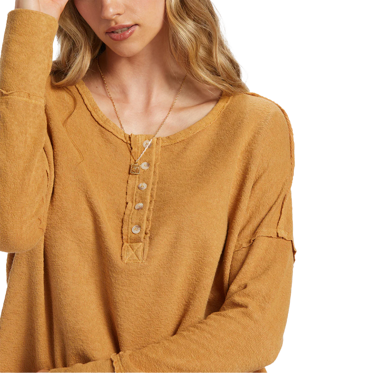 Women's New Anyday Henley Top - Onhollan