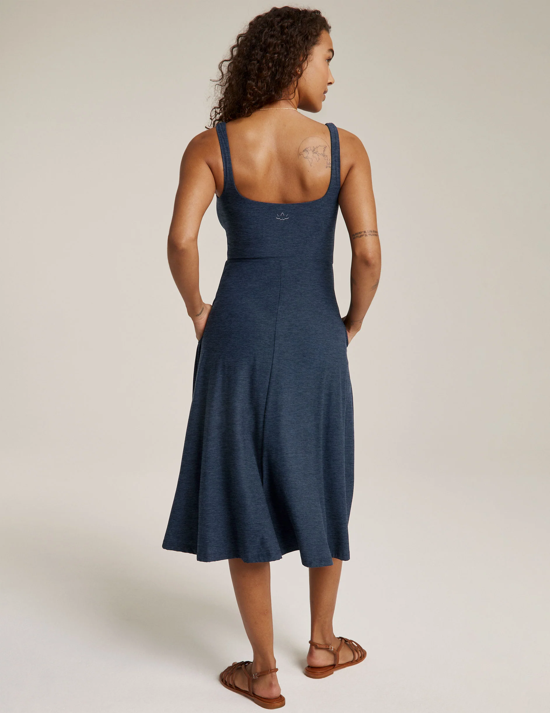 Featherweight At The Ready Square Neck Dress - Onhollan