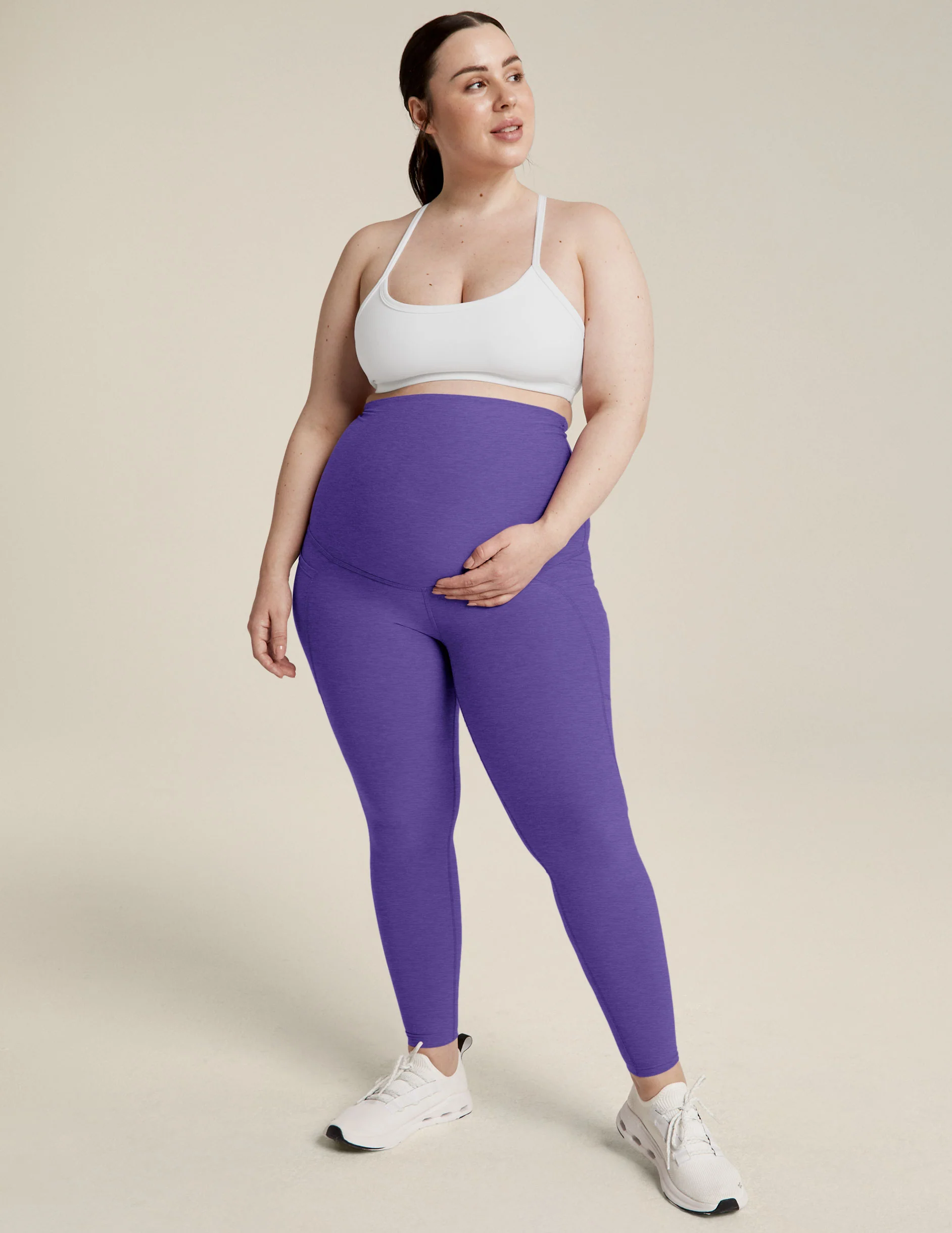 Spacedye Love the Bump Maternity Pocket Midi Legging - Onhollan