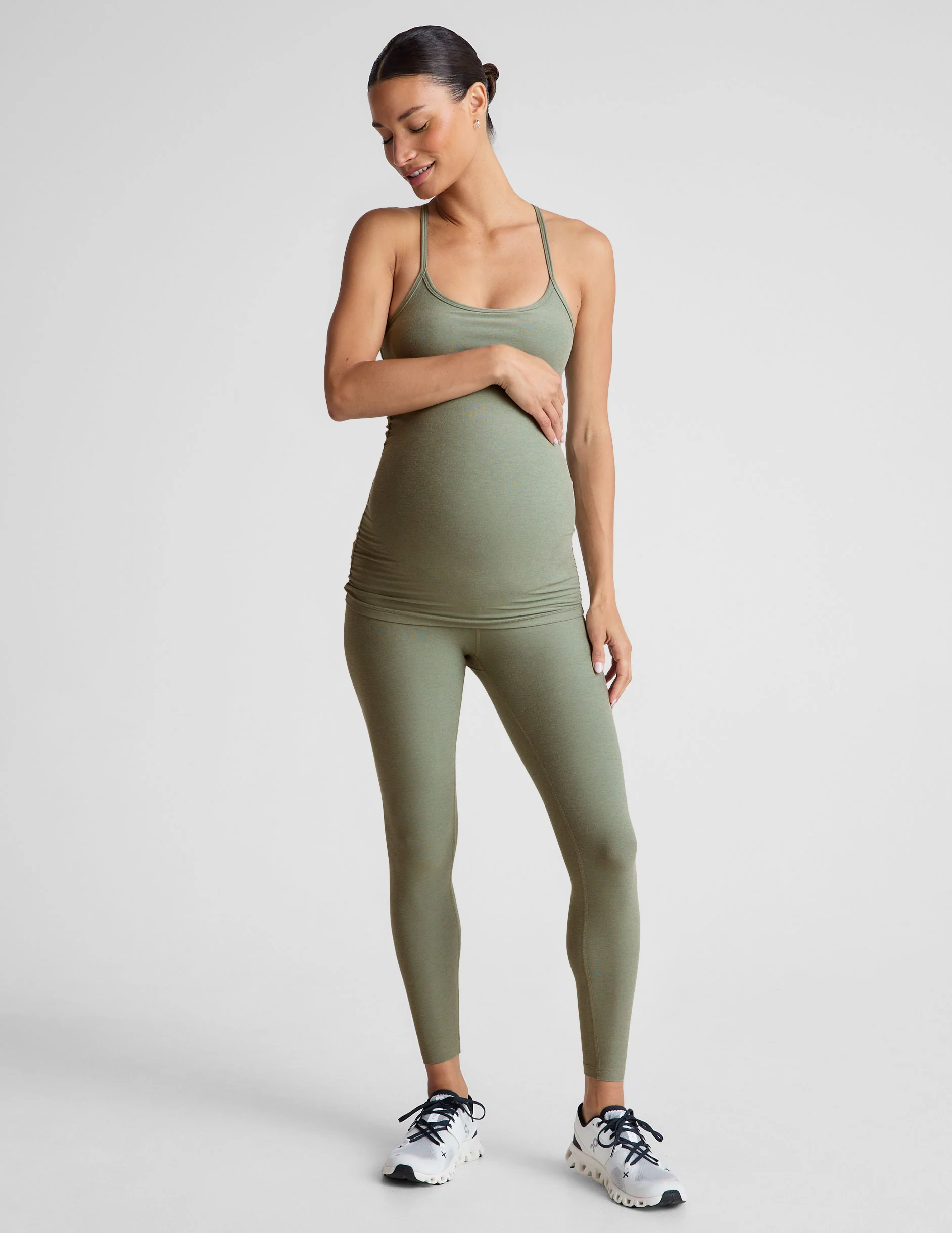 Spacedye Keep Your Cool Maternity Slim Racerback Tank - Onhollan