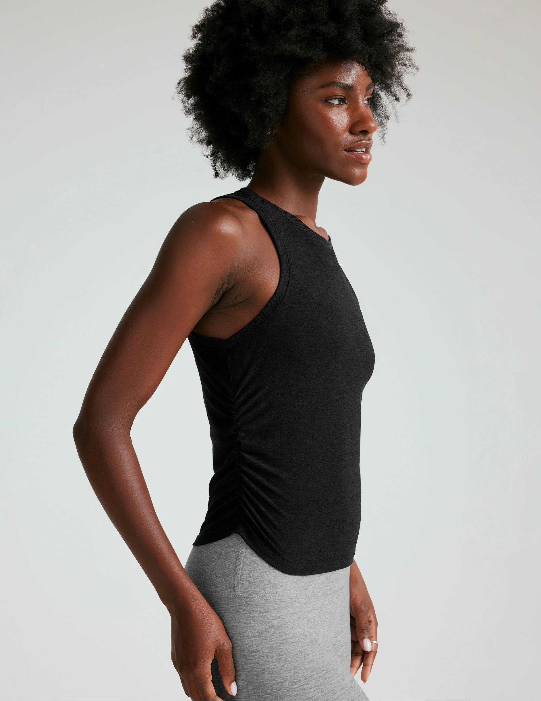 Featherweight Your Fit Shirred Tank - Onhollan