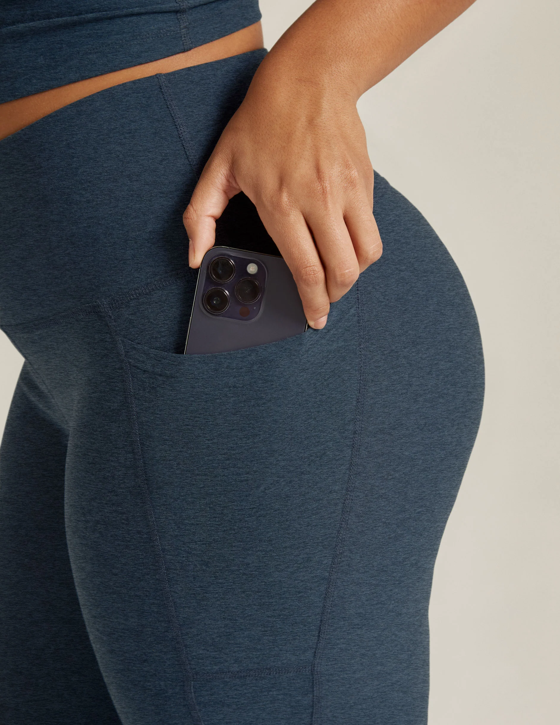 Spacedye Out Of Pocket High Waisted Midi Legging - Onhollan