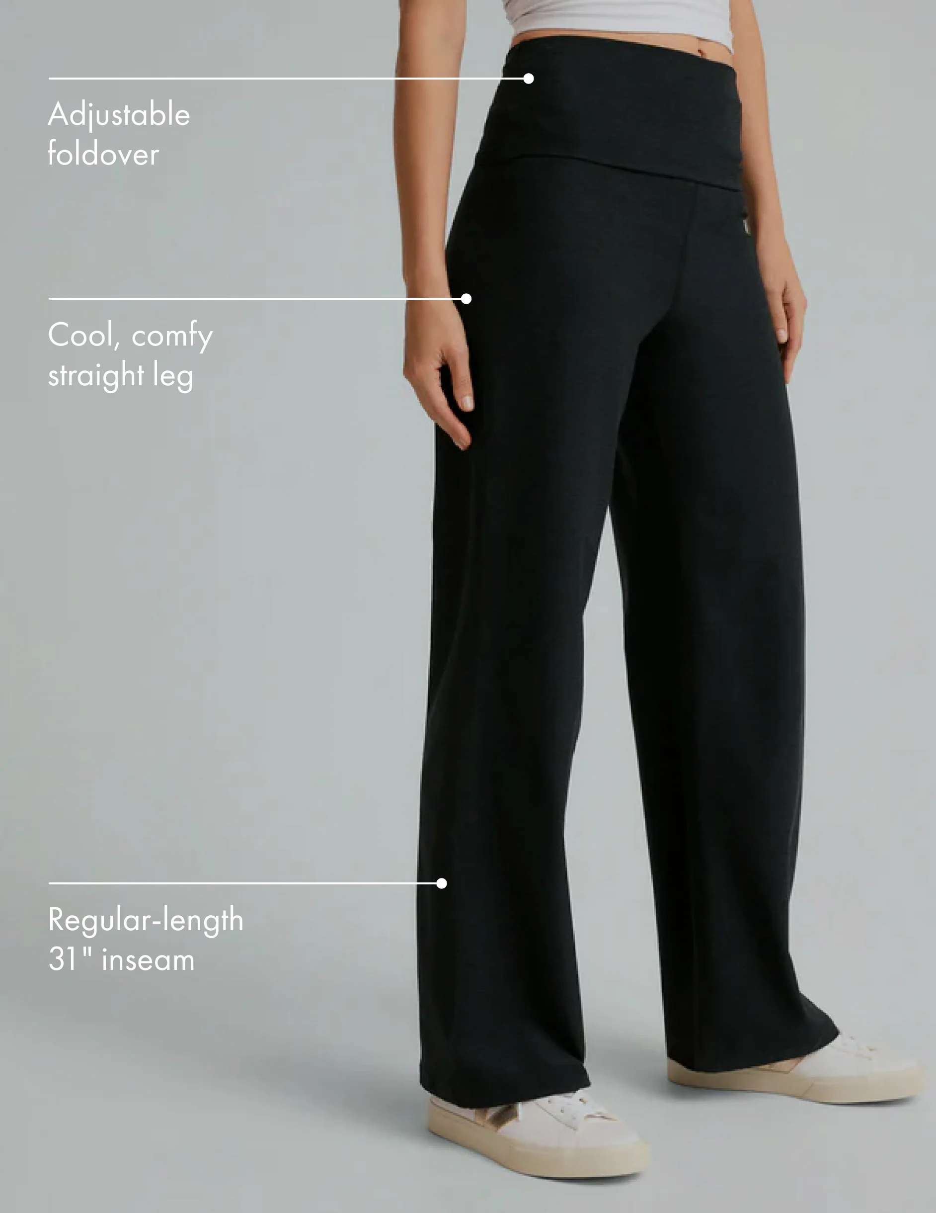 Spacedye Foldover Wide Leg Pant - Onhollan
