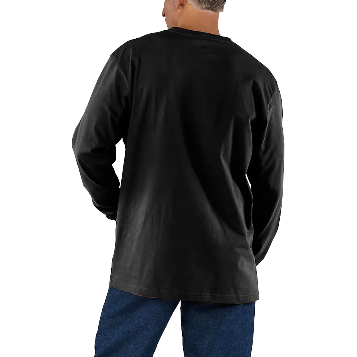 Men's Loose Fit Heavyweight Long Sleeve Pocket T-Shirt - Onhollan