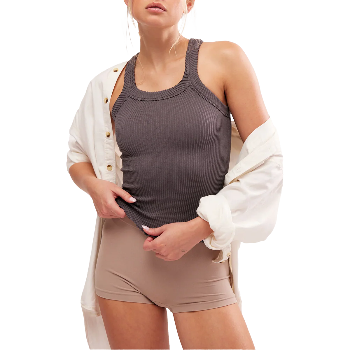 Women's Ribbed Seamless Tank - Onhollan