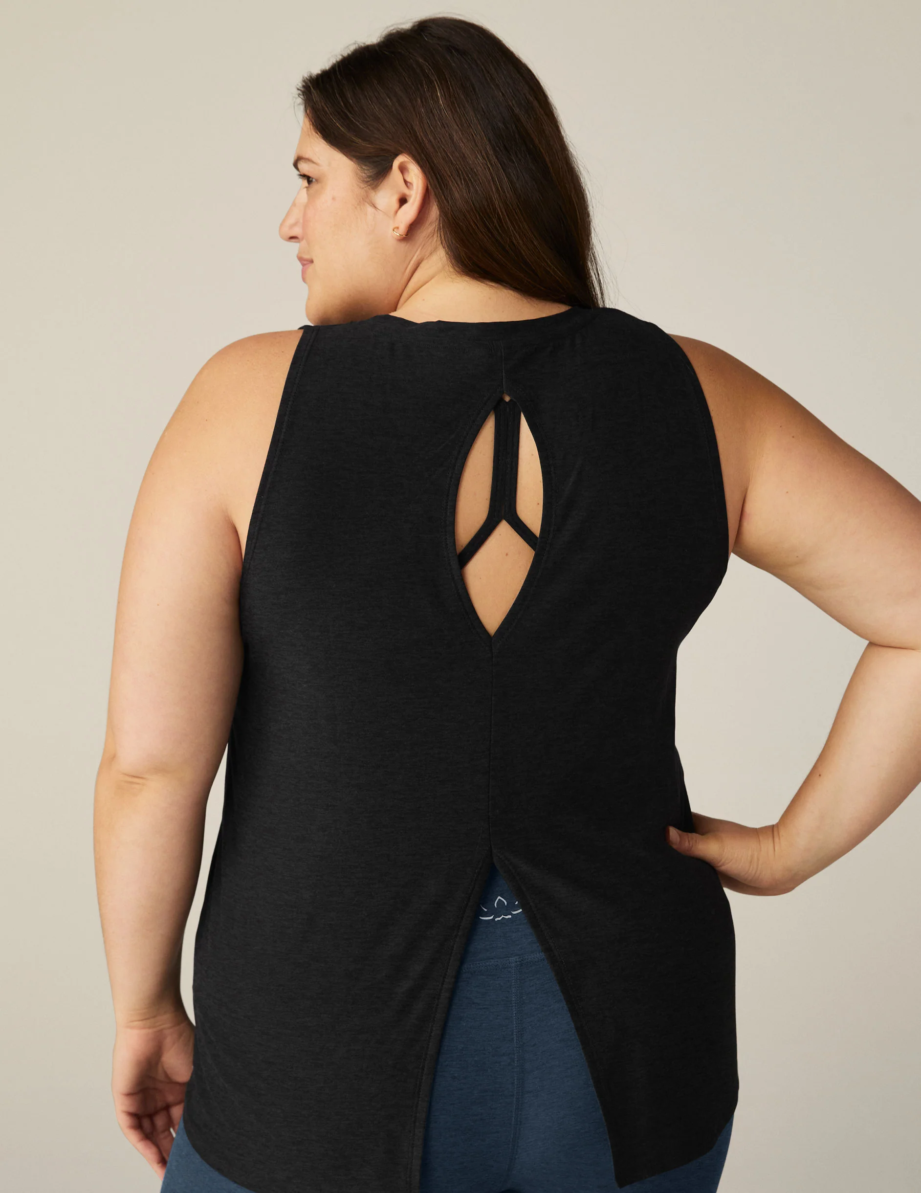 Featherweight All About It Split Back Tank (1X-4X) - Onhollan