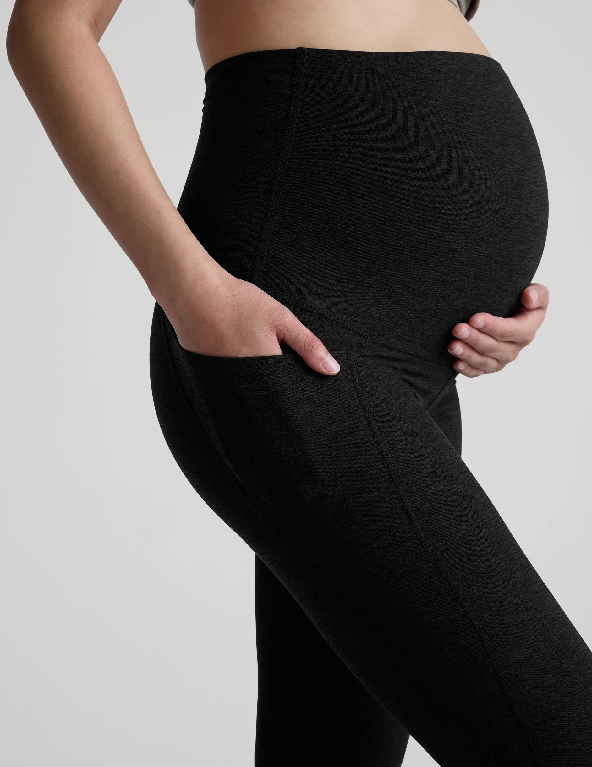 Spacedye Love the Bump Maternity Pocket Midi Legging - Onhollan