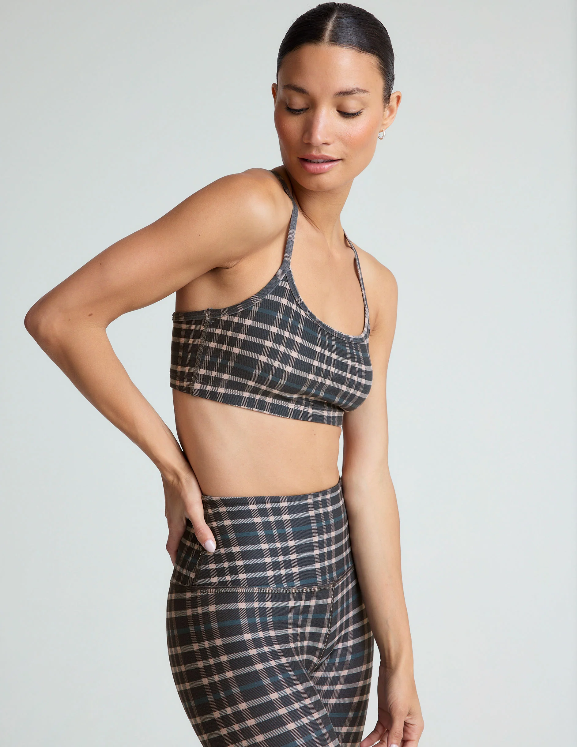 Preppy Plaid SoftMark Slim Racerback Bra - Onhollan