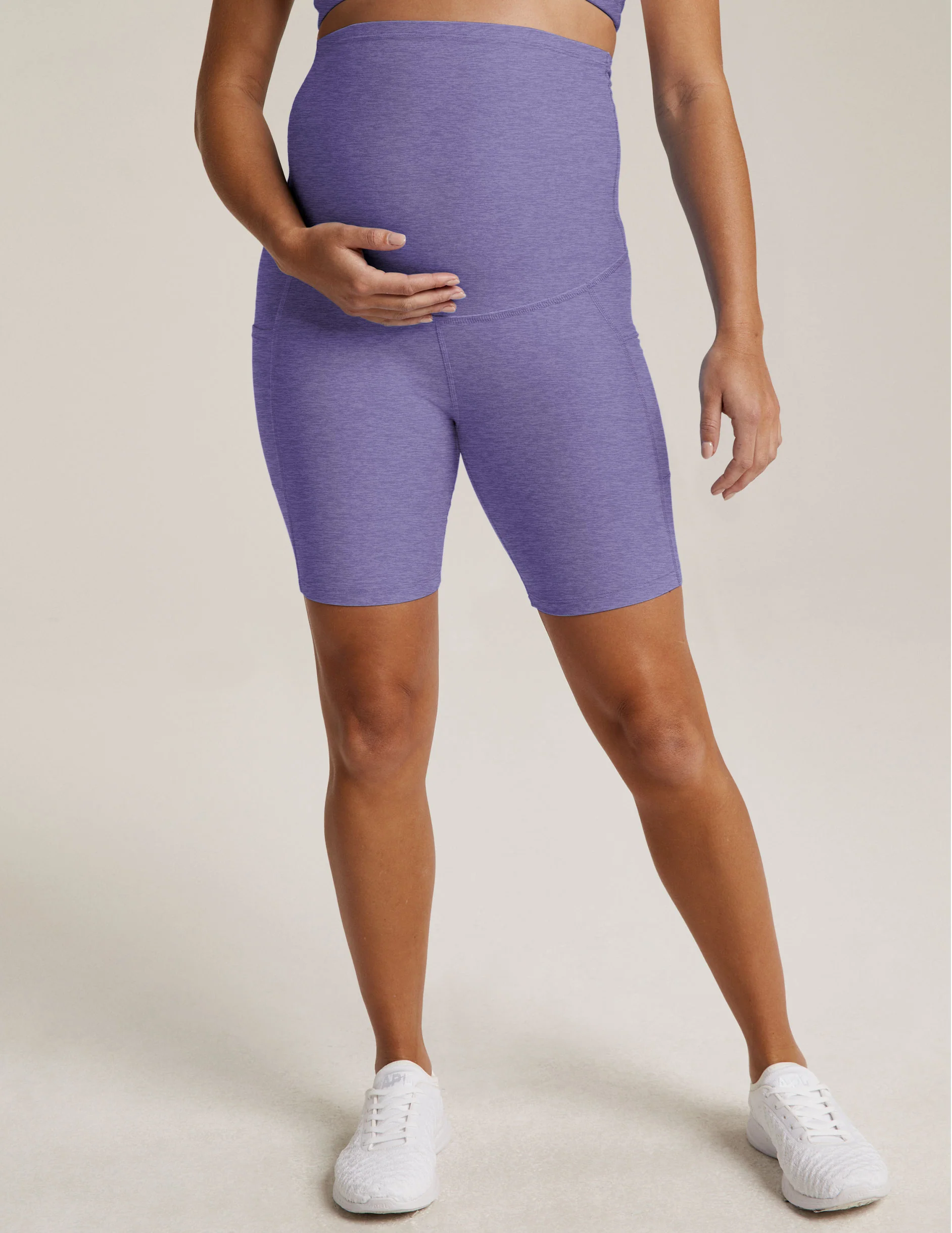 Spacedye Pockets Forever Maternity Biker Short - Onhollan