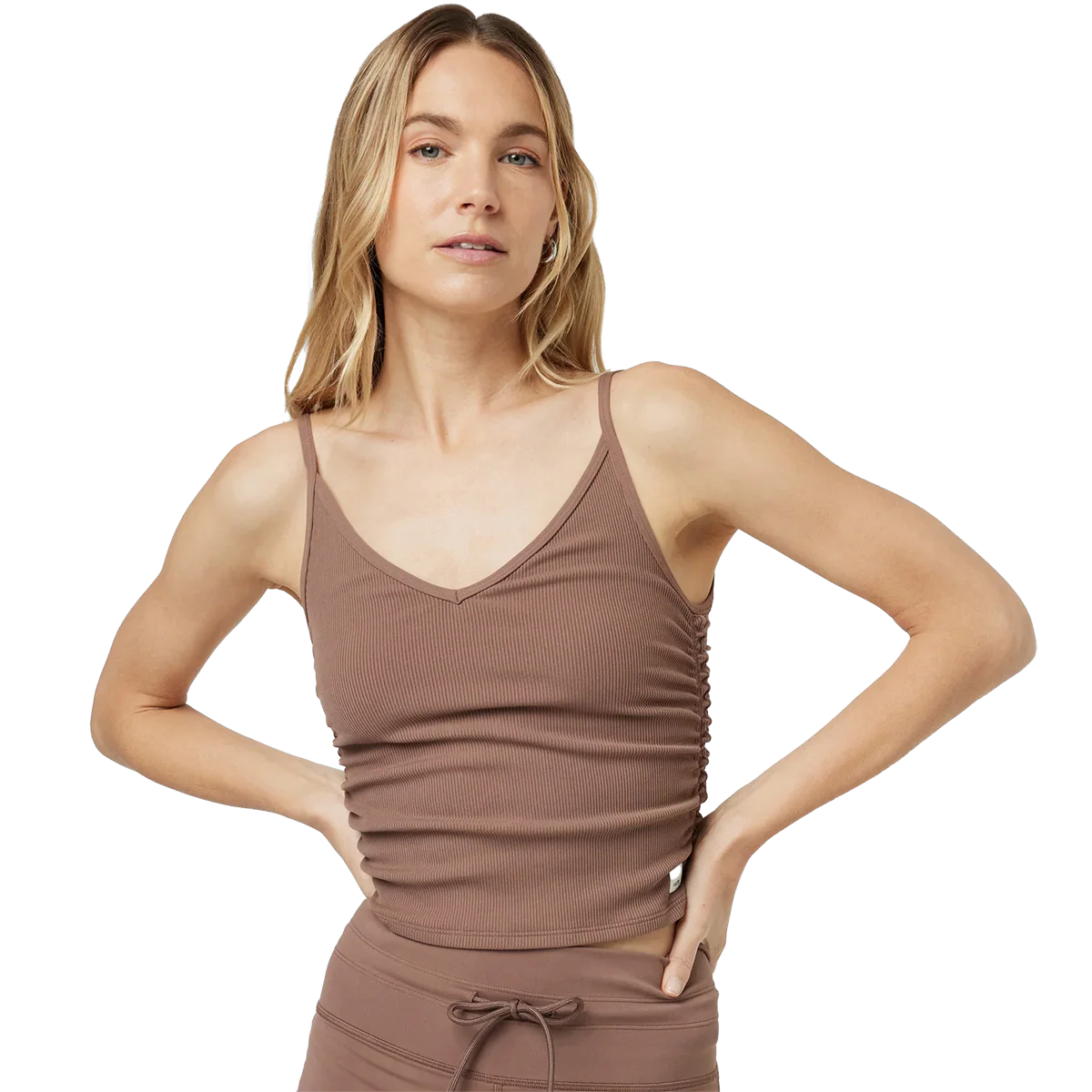 Women's Rib Ruched Tank - Onhollan