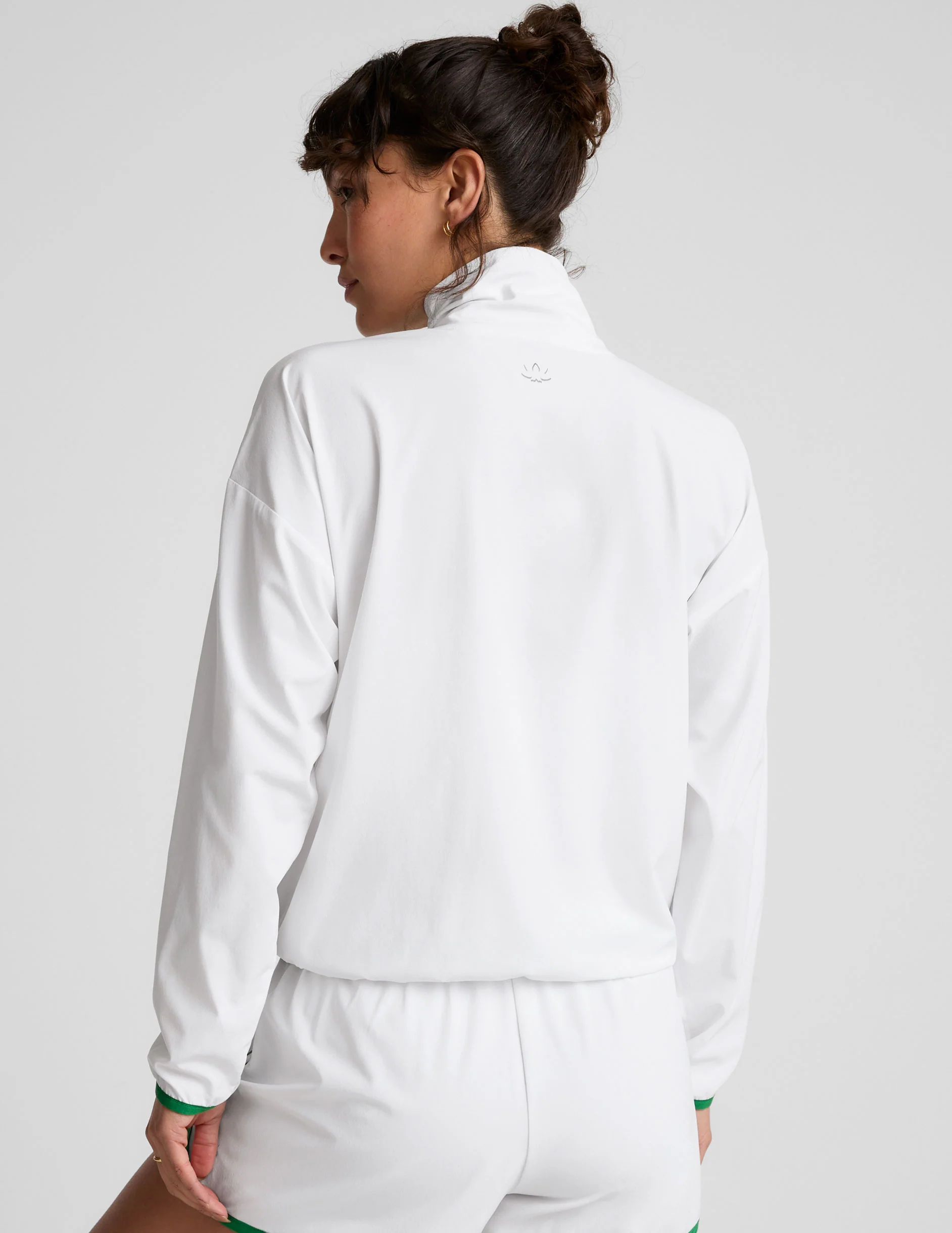 Stretch Woven Course Contrast Half Zip Pullover - Onhollan